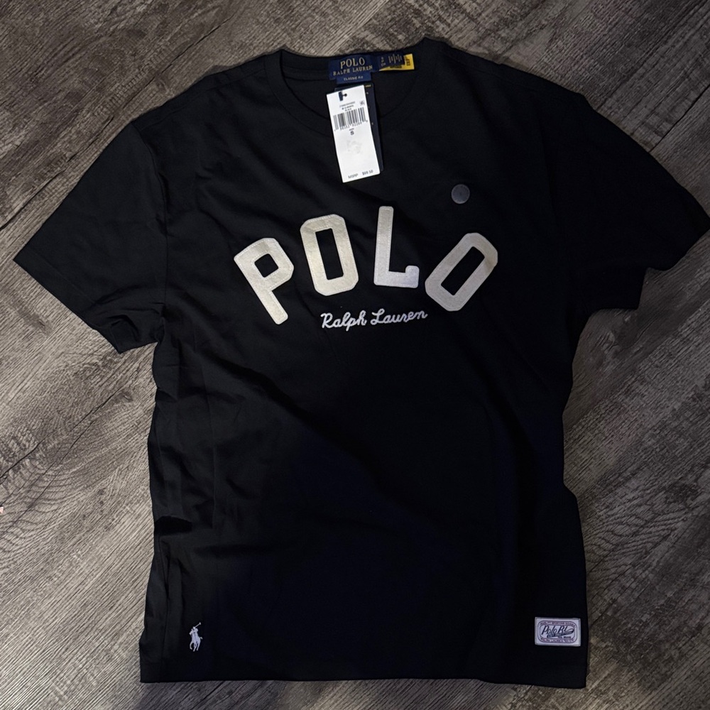 Polo by Ralph Lauren Black Tee with White Logo